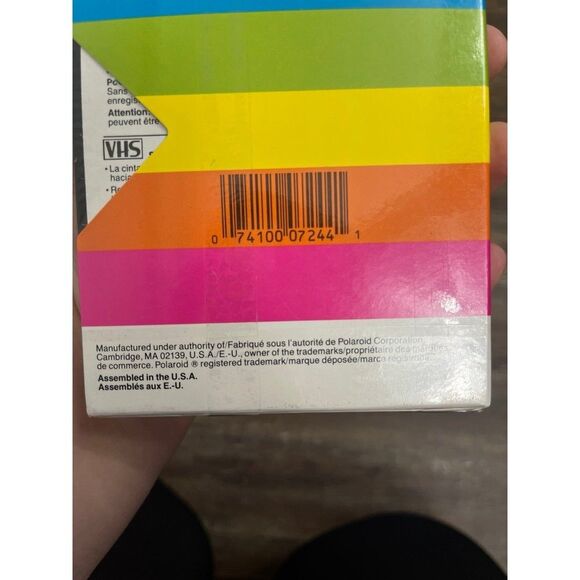 New Sealed Polaroid VHS Tape Blank T-120 Supercolor Video Cassette 246 Minutes - Picture 8 of 8